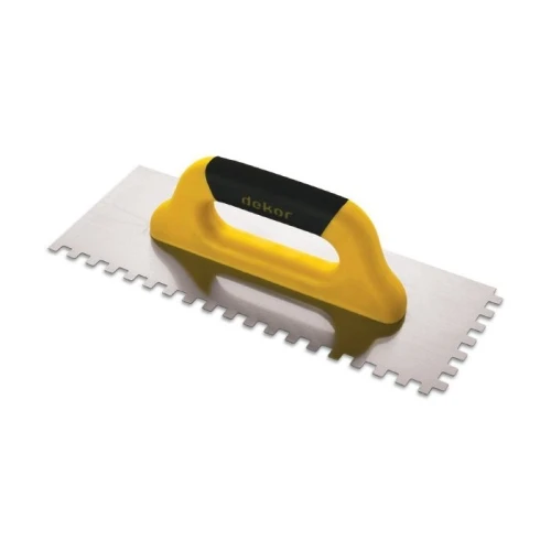 Truelle Acier 40 Cm Dents Carees 4*4 P/Fibre/Ferm  DEKOR