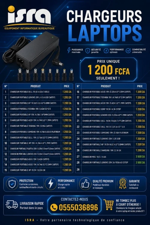 CHARGEURS LAPTOPS