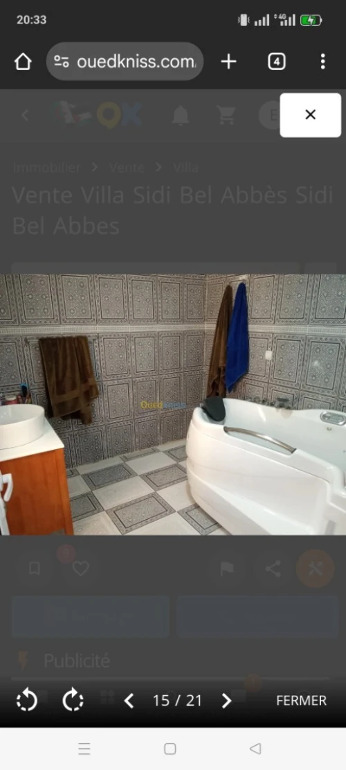 Vente Villa Sidi Bel Abbès Sidi bel abbes