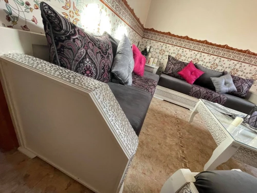 Salon Marocain Luxe En Bois Rouge Originale