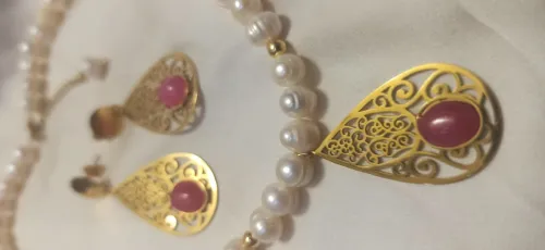 Parure en perles de culture joher hor.طاقم الجوهر الحر 