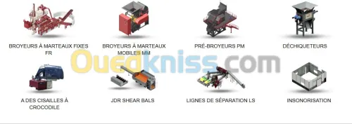 USINES DE RECYCLAGE DE FERRAILLES ET DE FERRAILLES MÉTALLIQUES