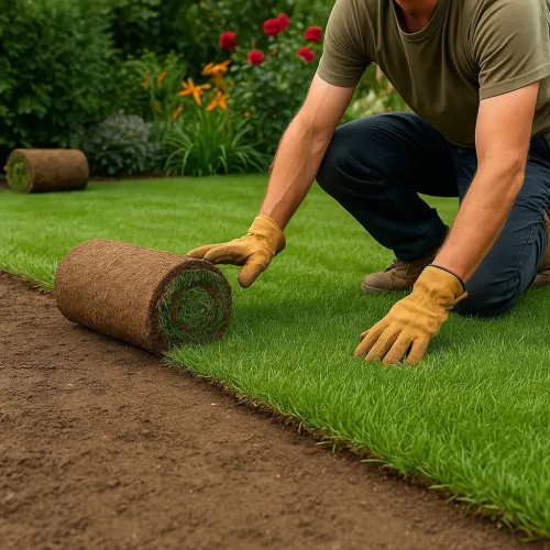 Gazon naturel . Espaces verts, plantes et arbustes 