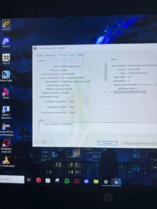 Pc HP (i7 7ème/16gb ram/double carte graphic/256gb ssd/ 1Tb hdd)