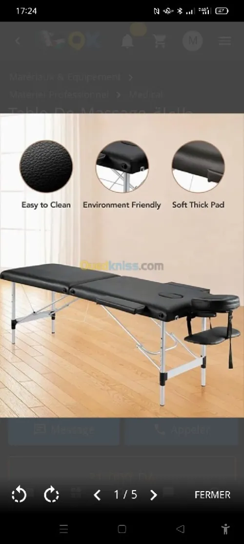 Table de massage pliable 