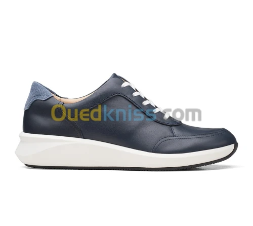 CLARKS Un Rio Mix Navy Leather