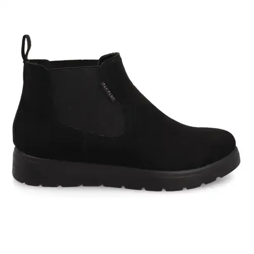 Cloth Woman Ankle Boot Black