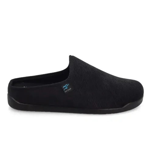Cloth Man Slipper Black