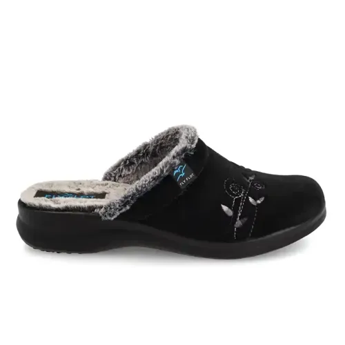 Cloth Woman Slipper Black
