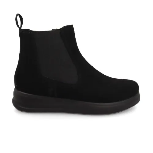 Leather Woman Ankle Boot Black