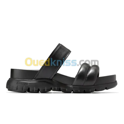 Zerogrand Double Band Slide Sandals Black Black