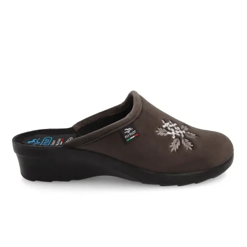 Cloth Woman Slipper Anthracite