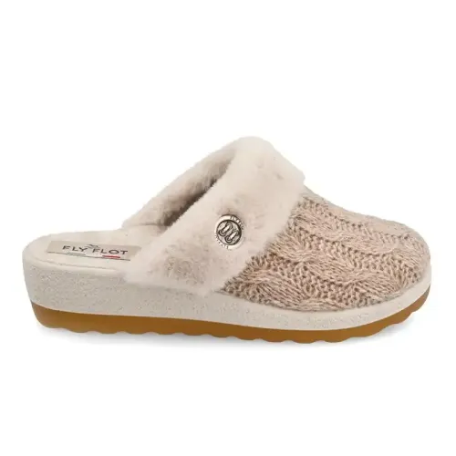 Fly Flot - Cloth Woman Slipper Beige