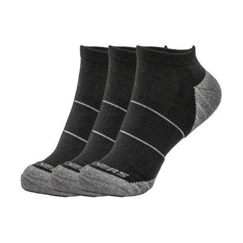 3Pk Mens Extended Terry Low Cut Grey / Black