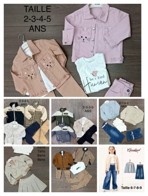 Ensemble enfant fille et garçon