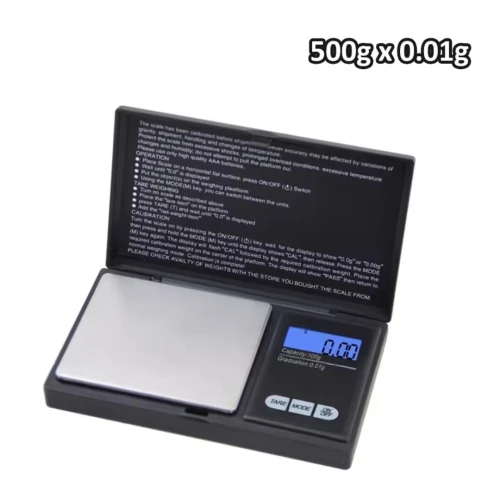 Mini balance électronique de poche, balance numérique pour or, argent sterling, bijoux, balance de précision, 500gX0.01g