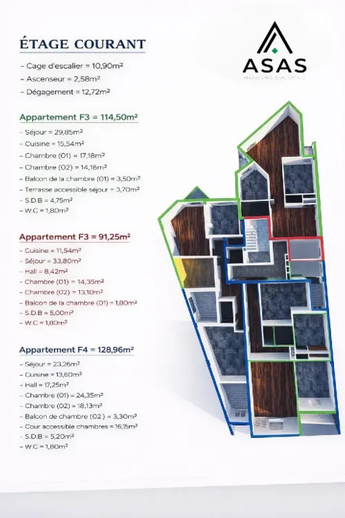 Vente Appartement F4 Alger Bab ezzouar