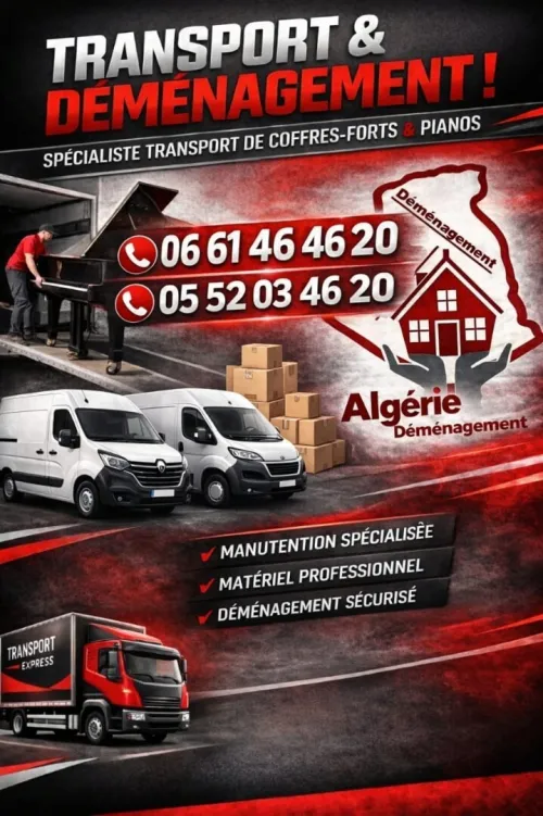 Transport déménagement tout destination نقل والترحيل الاثاث في كل الاتجاهات