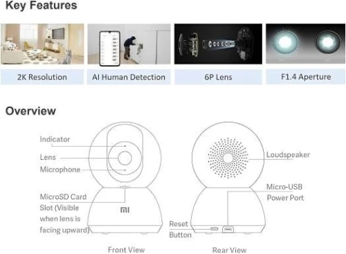Xiaomi Mi 360 Home Security Camera 2K