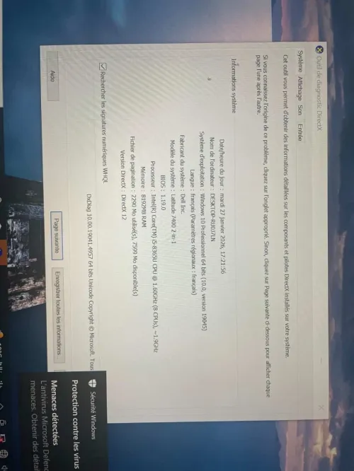 Pc dell latitude 7400 2en1 i5 8365u cpu ècran tactile