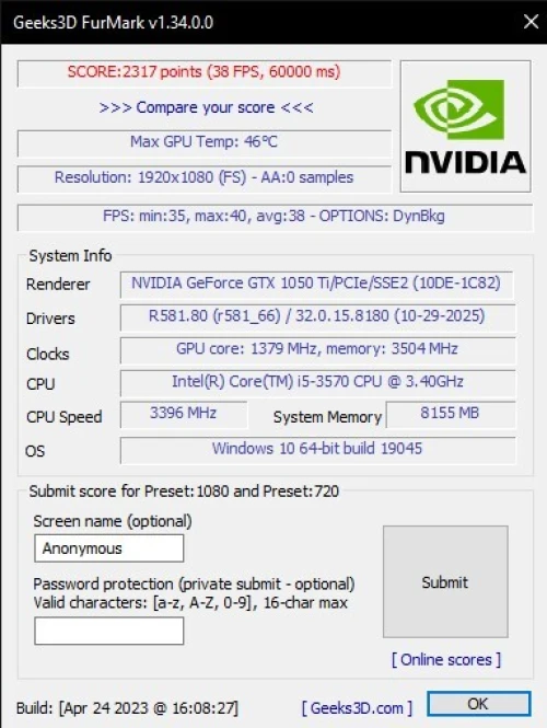 Pc Kit 1050 Ti - I5-3470