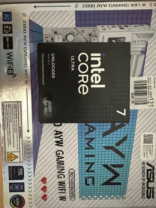 Processeur intel ULTRA 7 & carte, mère Asus Z890