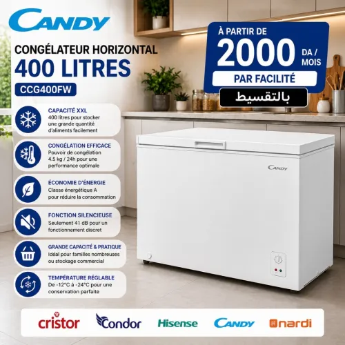 Congélateur horizontal CANDY 400L CG400FW