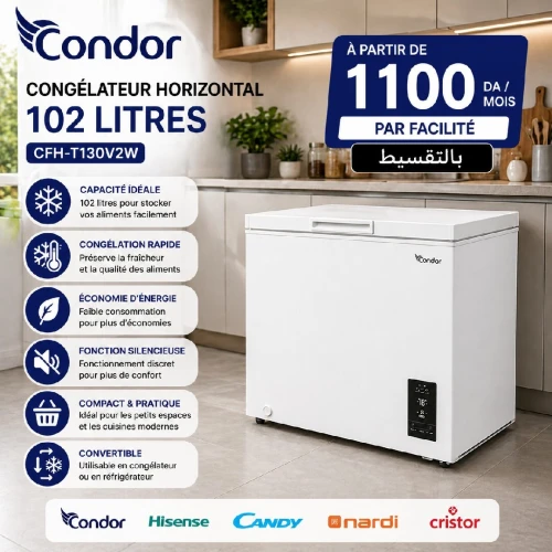 Congélateur Horizontal Convertible Condor 102 L CFH-T130V2W
