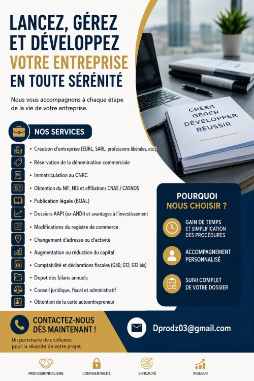 Création et gestion des entreprises