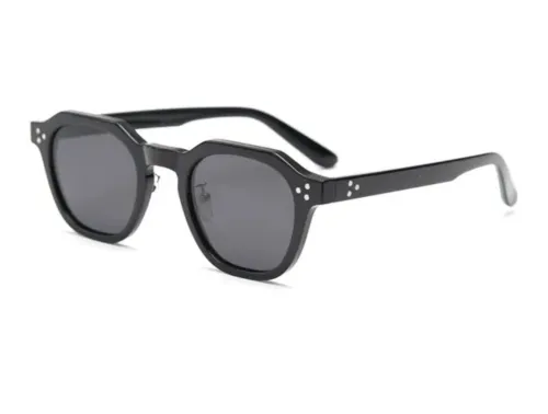 Lunettes Coréenne de Soleil Polarisées UV400 TR90 Polygonales Vintage Design Rétro