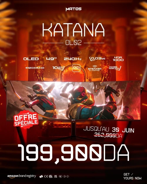 Ecran Gaming Matos 49", 240Hz, 0,03ms, Oled