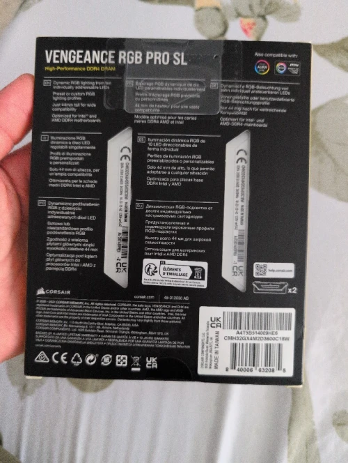 RAM vengeance rgb pro 2x16go ddr4 3600 mhz