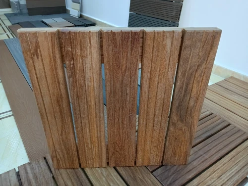 Dalle terrasse bois exotique sapelli 500x500x38 mm