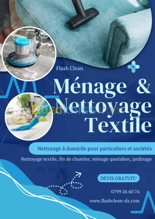 Société de nettoyage Alger - fauteuil matelas canapet moquette... ponçage lustrage marbre carrelage