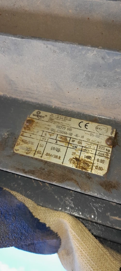 Moteur reducteur 37 kw