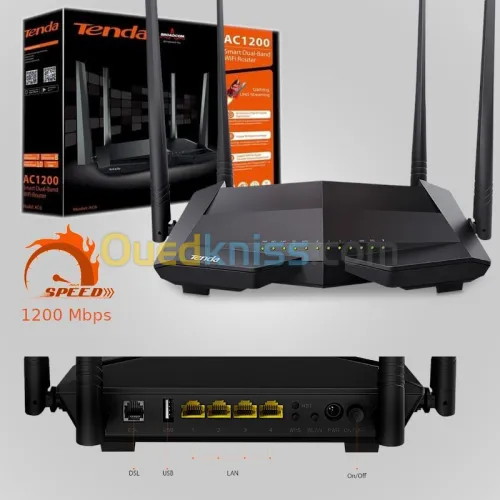 MODEM RETOUR TENDA V12 AC1200 GIGABIT ADSL VDSL