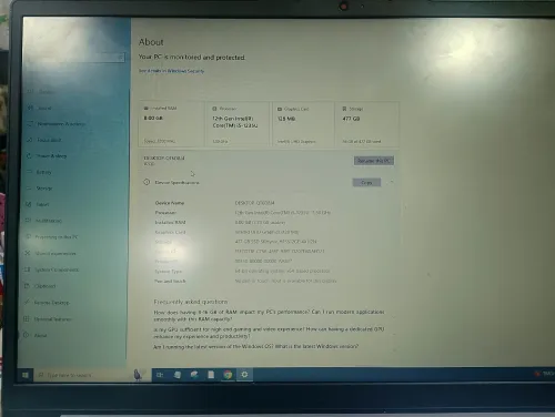 PC PORTABLE LENOVO PROCESSEUR I5 12 GENERATION