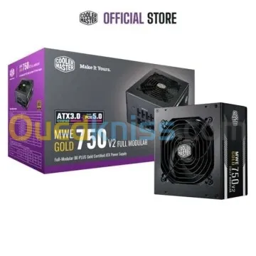 ALIMENTATION COOLERMASTER MWE Gold 750 V2 ATX 3.1 PCIE 5.0