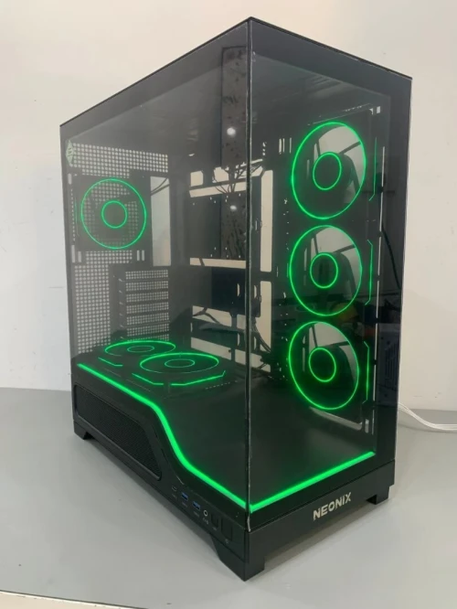 Boitier NEONIX - CRYSTAL NOIR 4 FAN ARGB HUB ARGB A