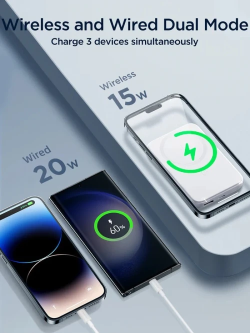 JR-W020 20W Mini magnetic wireless power bank 10000mah