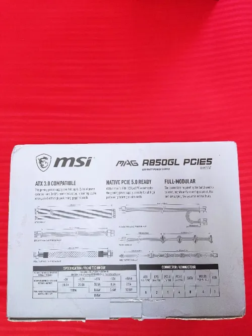 Psu MSI A850GL PCIE5 80 PLUS GOLD