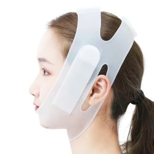 Masque facial en Silicone Nano en forme de V, Bandage pour réduire le Double menton