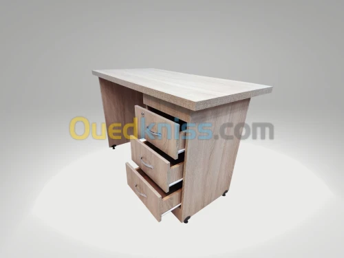 Bureau 3 Tiroir FIX 1.20m 1.40m 1.60m