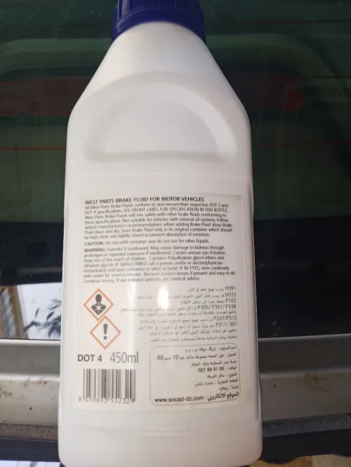 liquide de frein west parts dot 4