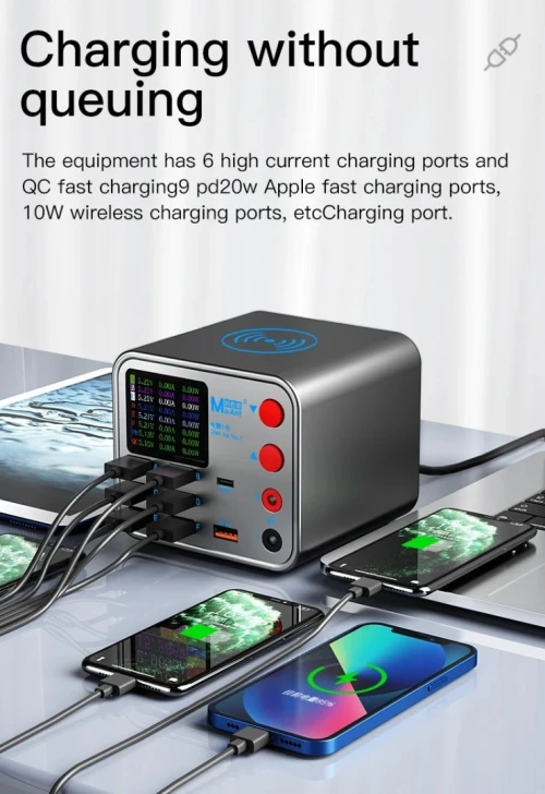 chargeur sans fil à 8 ports