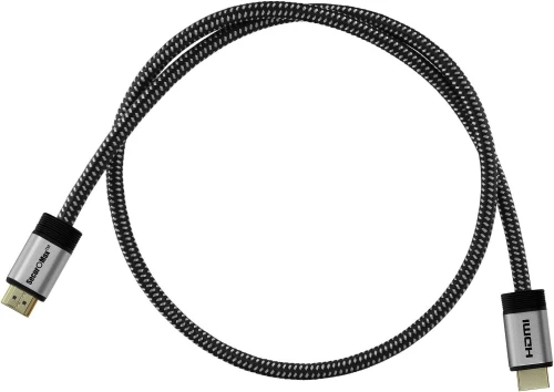 Câble HDMI SecurOMax (4K 60Hz, HDCP 2.2, HDR, 18 Gbps) avec cordon tressé -3mètres
