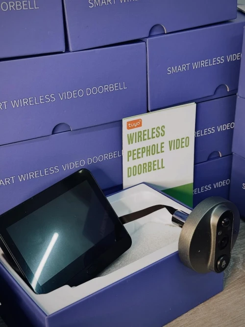 Camera de surveillance oeil de boeuf à distance wifi de porte