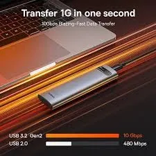 Rack UGREEN / Baseus Boîtier SSD M.2 NVME SATA USB 3.2 / 3.1 up to 10Gbps