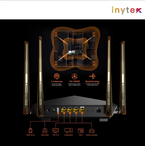 Modem Router Tenda V15 AX1500 Dual Band Wireless VDSL2/ADSL2 WI-FI 6