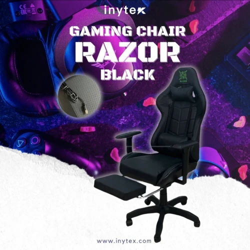  Chaise Gaming RAZER Noire avec Repose-Pieds